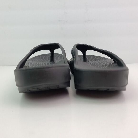 Aerosoles Mens Sz 8 Womens Sz 10 Black Slip On Recovery Thong Flip Flop Sandals - Picture 7 of 10